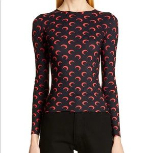 Marine Serre Red & Black Top